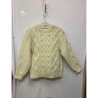 A217 模様編みセーター　サイズM からL  丸首(ニット/セーター)