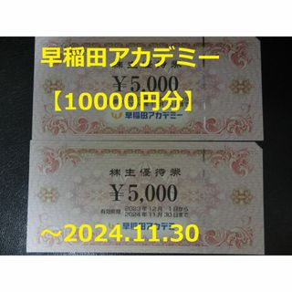 【一万円分】早稲田アカデミー 優待券  ～2024.11.30(その他)