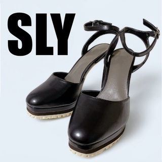 SLY - 【新品未使用】　SLY  ラバーヒールパンプス　Lサイズ　24.5cm