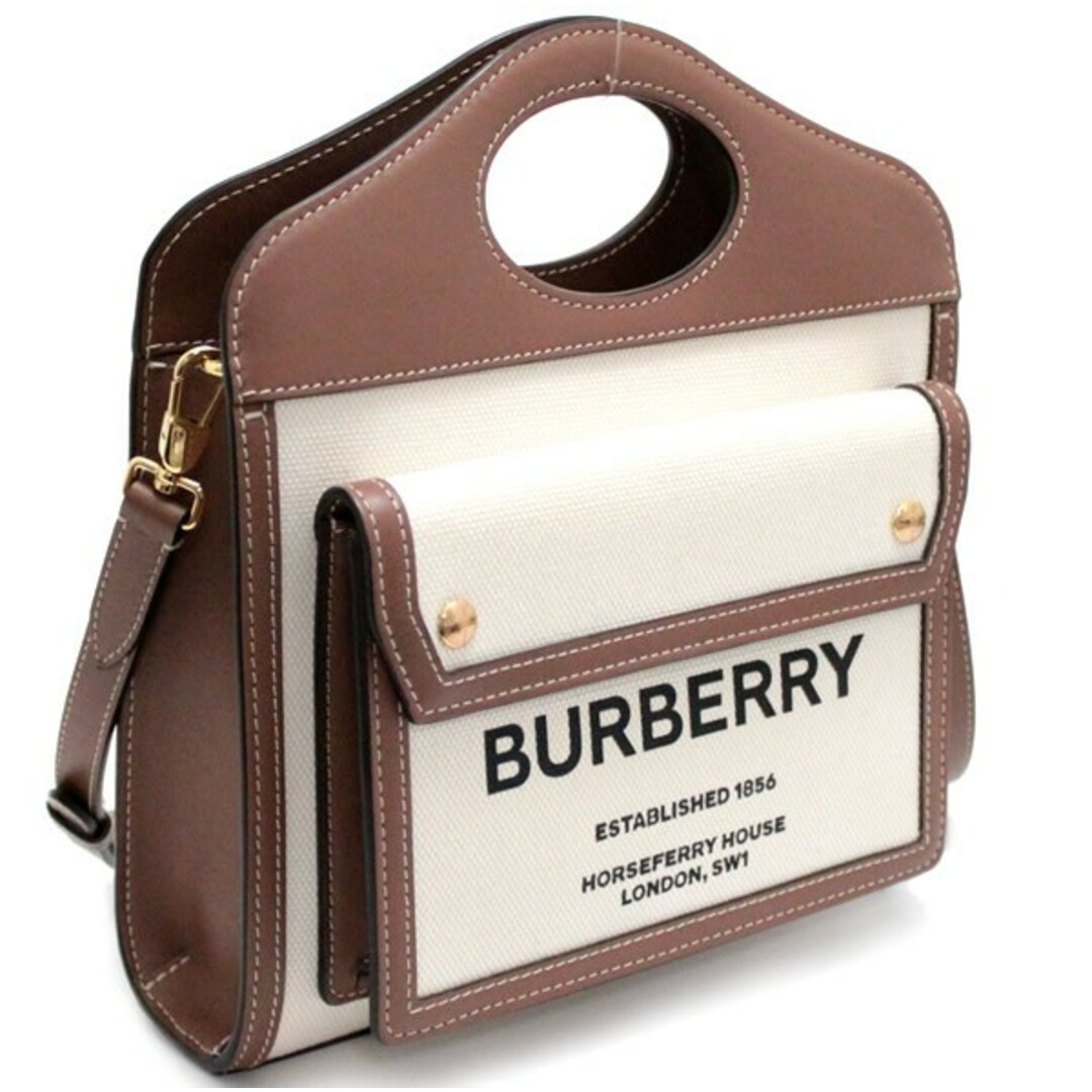 BURBERRY(バーバリー)のバーバリー BURBERRY 2WAYバッグ ミニツートン キャンバス レザー ブラウン 【64851】 レディースのバッグ(ショルダーバッグ)の商品写真