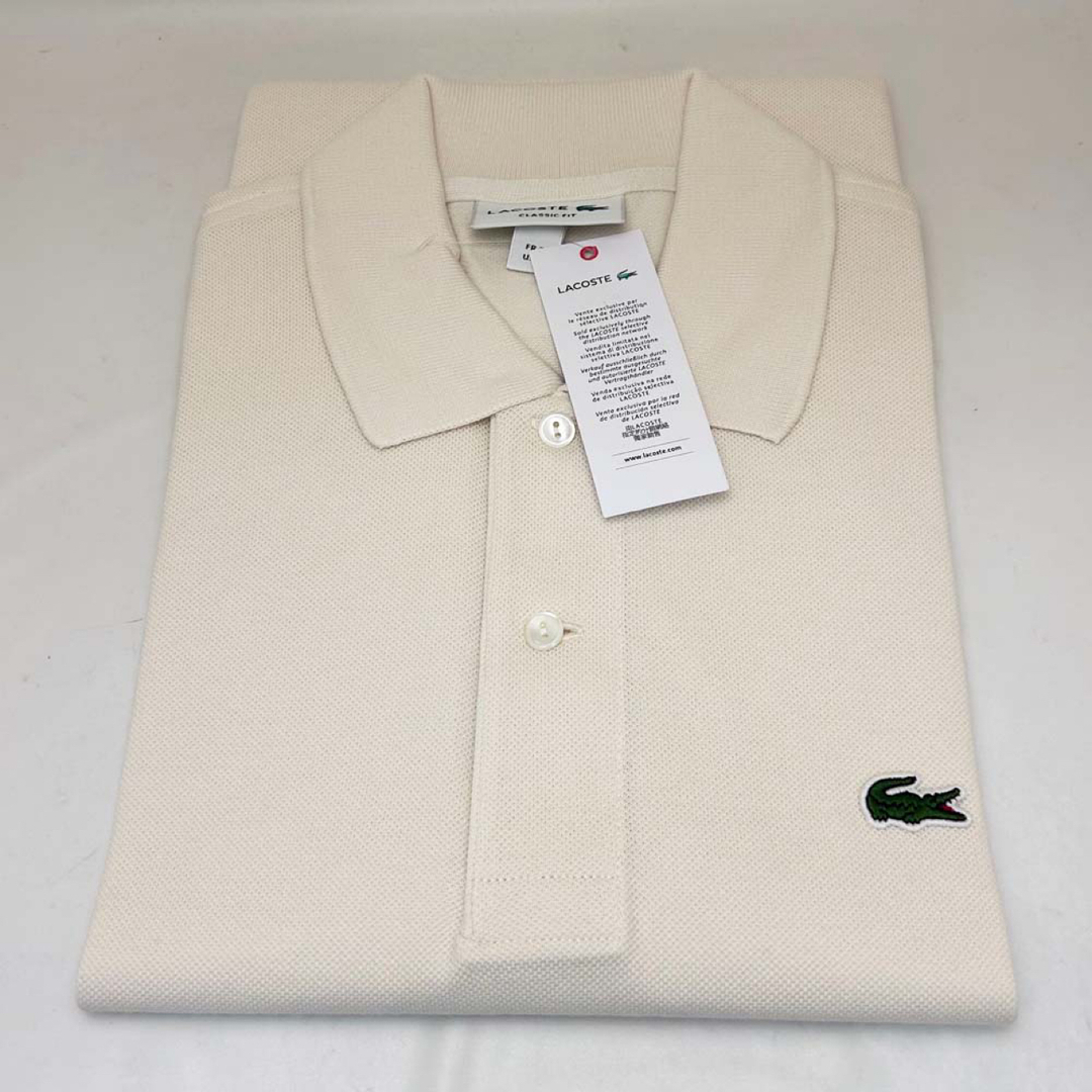 LACOSTE(ラコステ)の新品 ラコステ メンズ 半袖ポロシャツ L1212 アイボリー Mサイズ メンズのトップス(ポロシャツ)の商品写真