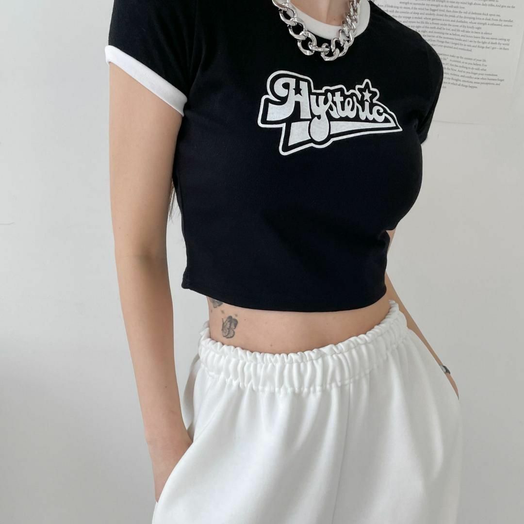 ヒステリッククロップ ティー インナーティ ハーフパルティ 韓国 ストリート レディースのトップス(Tシャツ(半袖/袖なし))の商品写真