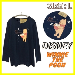 ディズニー(Disney)の【新品】ディズニー くまのプーさん 長袖 Tシャツ L トップス(Tシャツ(長袖/七分))