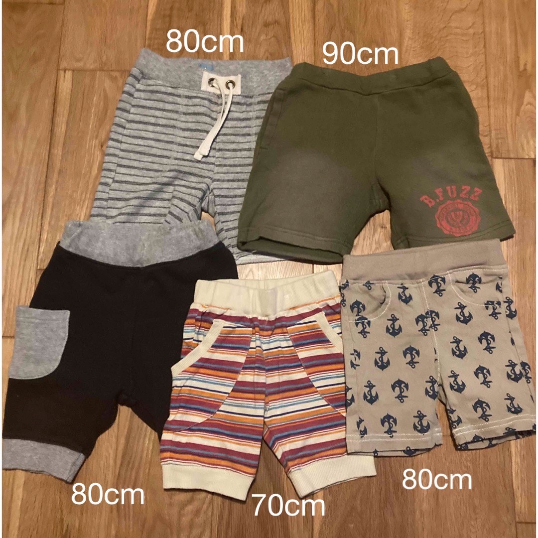 babyGAP(ベビーギャップ)のベビー　男の子　ハーフパンツ　5点まとめ売り キッズ/ベビー/マタニティのベビー服(~85cm)(パンツ)の商品写真