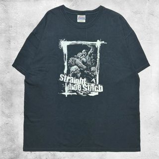 Straight Line Stitch バンド Tシャツ ヘインズ XLサイズ