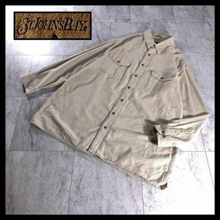 90s 00s セントジョンズベイ シャモアクロス ネルシャツ 無地 2XL(シャツ)