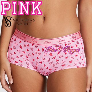 ヴィクトリアズシークレット(Victoria's Secret)の★PINK Victoria's Secret★ハート柄ショーツ★★パンツ下着★(ショーツ)