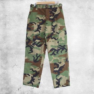 MILITARY - 米軍 BDU WOODLAND CAMO リップストップ カーゴパンツ M-R