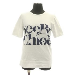 シーバイクロエ(SEE BY CHLOE)のシーバイクロエ ロゴプリントクルーネックTシャツ カットソー 半袖 コットン(Tシャツ(半袖/袖なし))