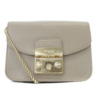 フルラ(Furla)のフルラ メトロポリス ショルダーバッグ レザー ロゴ グレージュ(ショルダーバッグ)