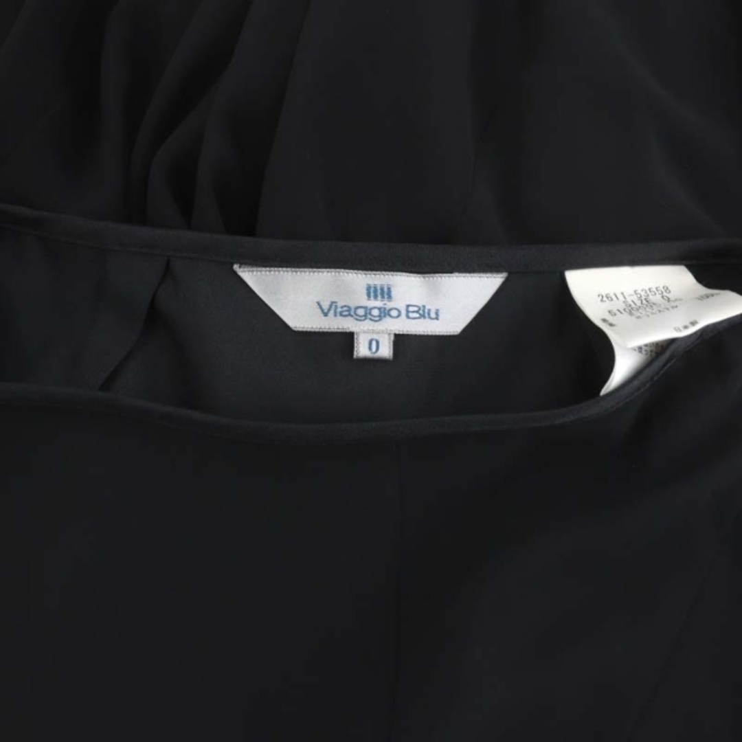 VIAGGIO BLU(ビアッジョブルー)のビアッジョブルー スカート ひざ丈 サイドジップ フレア 0 XS 黒 ブラック レディースのスカート(ひざ丈スカート)の商品写真