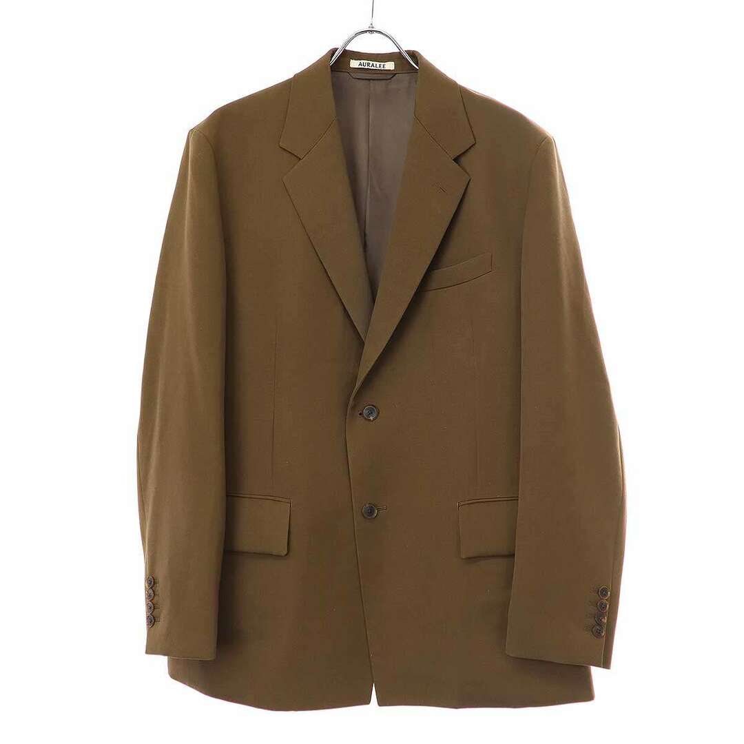 AURALEE(オーラリー)のAURALEE オーラリー 23SS LIGHT WOOL MAX GABARDINE JACKET ライトウールマックスギャバジンジャケット A23SJ02MG ブラウン 4 メンズのジャケット/アウター(テーラードジャケット)の商品写真