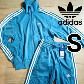 オリジナルス(Originals（adidas）)の新品タグ付 アディダス 青 ファイヤーバード セットアップ 上下ジャージ 男性S(ジャージ)