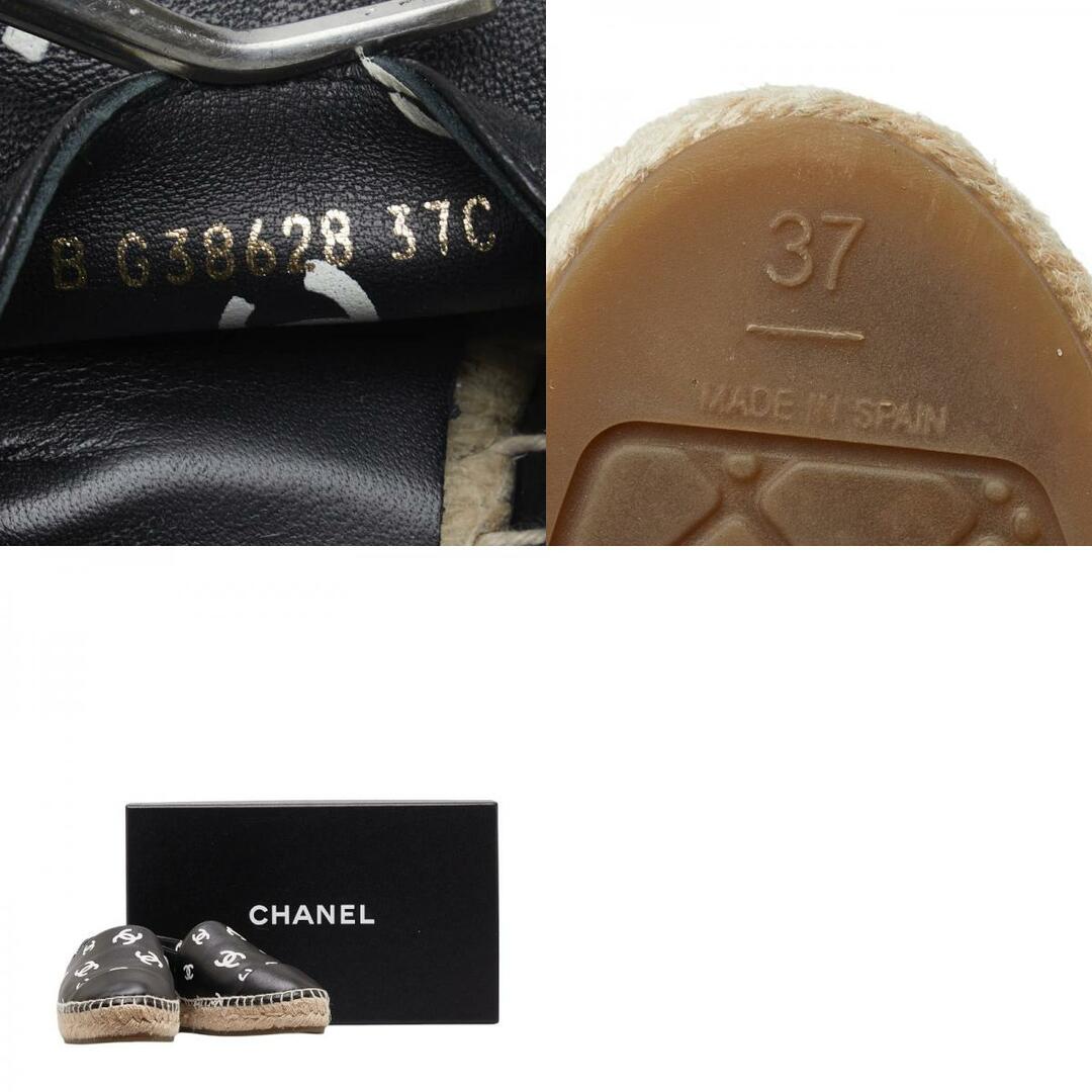 CHANEL(シャネル)の美品 シャネル ココマーク 総柄 エスパドリーユ スニーカー 37 フラットシューズ レザー レディース CHANEL 【228-48036】 レディースの靴/シューズ(スニーカー)の商品写真