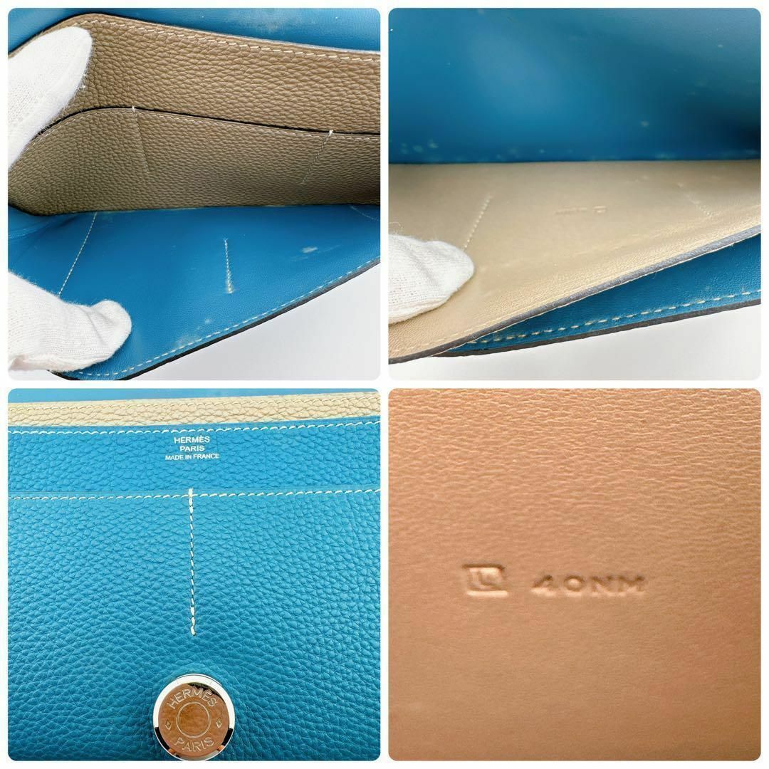 Hermes(エルメス)のHERMES　エルメス　トゴ ドゴンGM　長財布  ブルー　青　ブランド レディースのファッション小物(財布)の商品写真