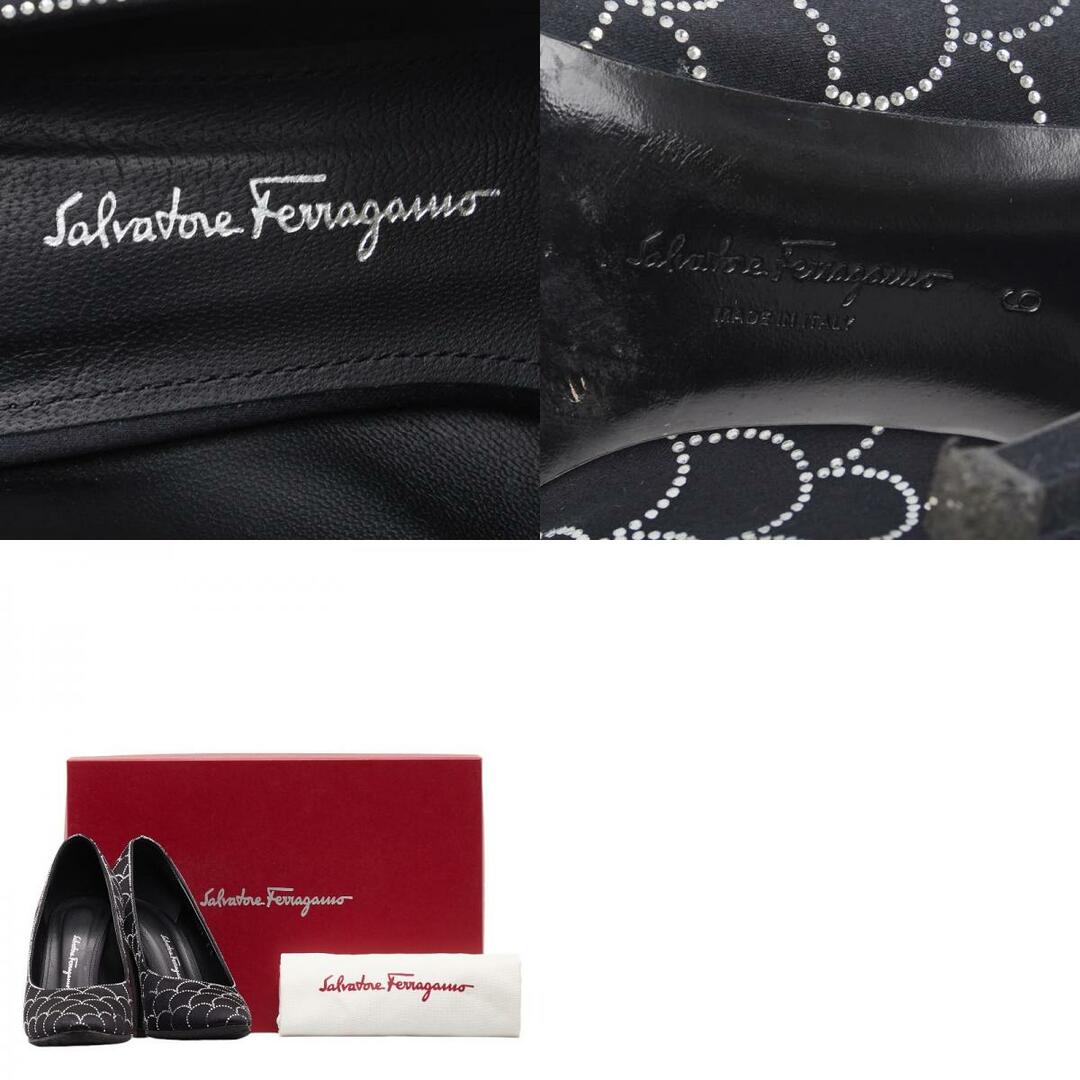 Salvatore Ferragamo(サルヴァトーレフェラガモ)の美品 サルヴァトーレフェラガモ パンプス 6 ヒール 733637 レザー レディース Salvatore Ferragamo 【228-48047】 レディースの靴/シューズ(ハイヒール/パンプス)の商品写真