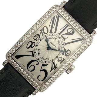 フランクミュラー(FRANCK MULLER)の　フランク・ミュラー FRANCK MULLER ロングアイランド 1000QZD シルバー K18WG/革ベルト（社外品） クオーツ メンズ 腕時計(その他)