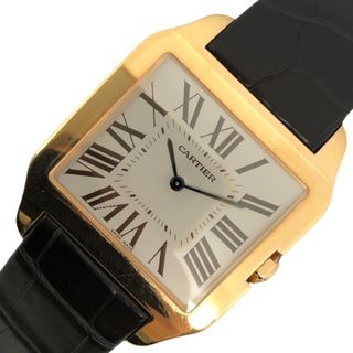 Cartier - 　カルティエ Cartier サントス デュモン LM W2006951 グレー K18PG/革ベルト 手巻き メンズ 腕時計