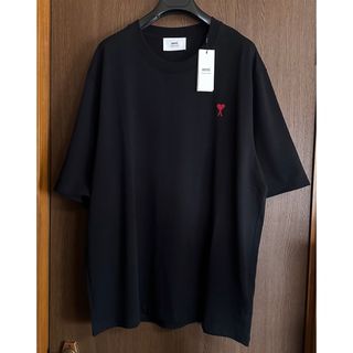 マルタンマルジェラ(Maison Martin Margiela)の黒XXL新品 AMI Paris アミ グラフィック ロゴ 刺繍 Tシャツ(Tシャツ/カットソー(半袖/袖なし))