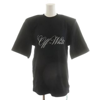 オフホワイト(OFF-WHITE)のオフホワイト LOGO SHOULDER PADS Tシャツ 40 L 黒(Tシャツ(半袖/袖なし))