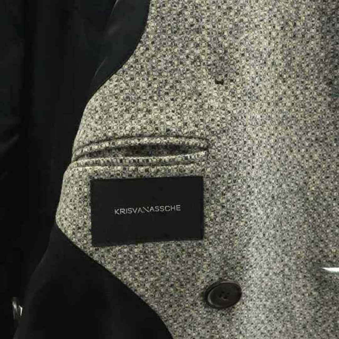 KRIS VAN ASSCHE(クリスヴァンアッシュ)のクリスヴァンアッシュ ダブルボタン ウール コート アウター ロング 46 メンズのジャケット/アウター(その他)の商品写真