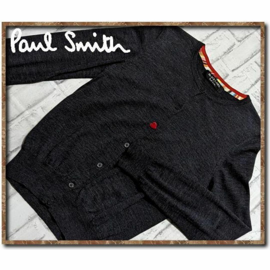 Paul Smith(ポールスミス)のポールスミス　ニットカーディガン　チャコール☆難あり レディースのトップス(カーディガン)の商品写真