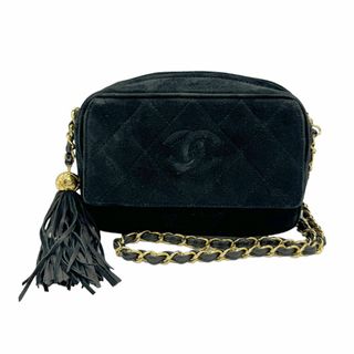 シャネル(CHANEL)のシャネル CHANEL 斜め掛けショルダーバッグ スエード ブラック レディース 送料無料【中古】 z0571(ショルダーバッグ)