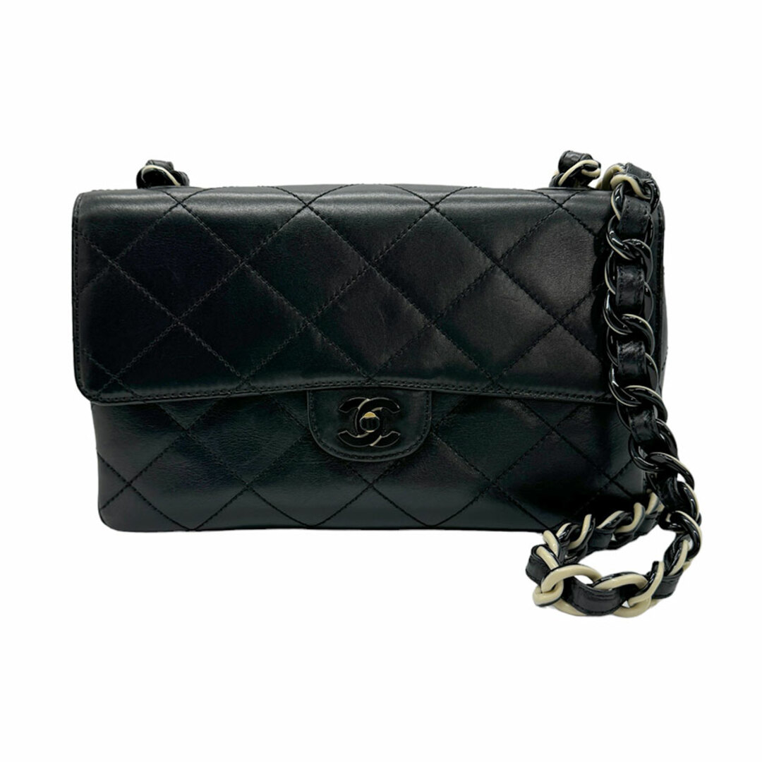 CHANEL(シャネル)のシャネル CHANEL ショルダーバッグ レザー ブラック レディース 送料無料【中古】 z0583 レディースのバッグ(ショルダーバッグ)の商品写真