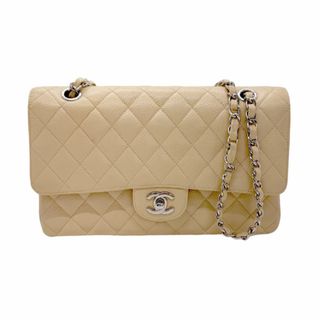 シャネル(CHANEL)のシャネル CHANEL ショルダーバッグ チェーンショルダーバッグ マトラッセ ダブルフラップ キャビアスキンレザー/メタル ライトベージュ/シルバー レディース 送料無料【中古】 z0577(ショルダーバッグ)