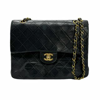 シャネル(CHANEL)のシャネル CHANEL ショルダーバッグ チェーンショルダーバッグ マトラッセ ダブルフラップ レザー/メタル ブラック/ゴールド レディース 送料無料【中古】 z0599(ショルダーバッグ)