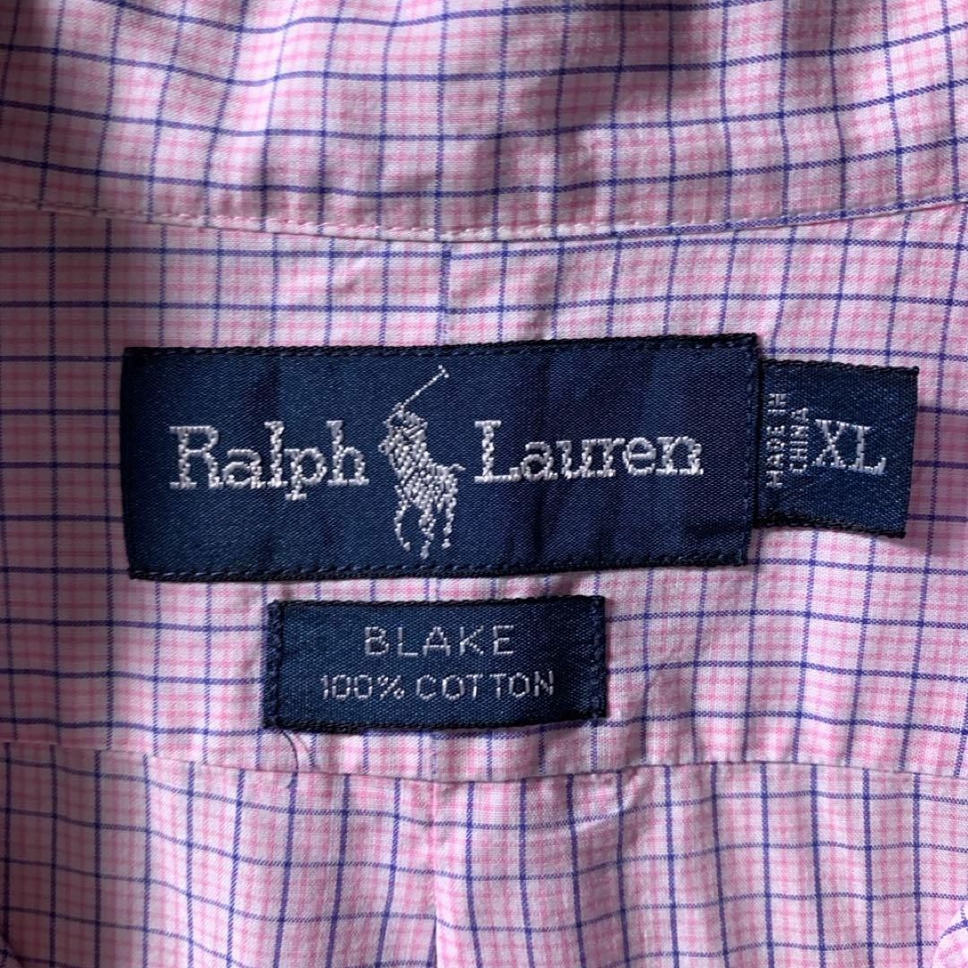 POLO RALPH LAUREN(ポロラルフローレン)のラルフローレン BLAKE 格子柄 チェック ボタンダウン シャツ ピンク XL メンズのトップス(シャツ)の商品写真