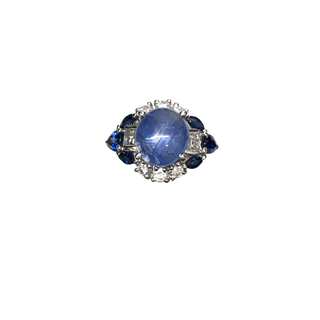 　スターサファイア ダイヤモンドリング Pt900プラチナ ジュエリー(リング(指輪))