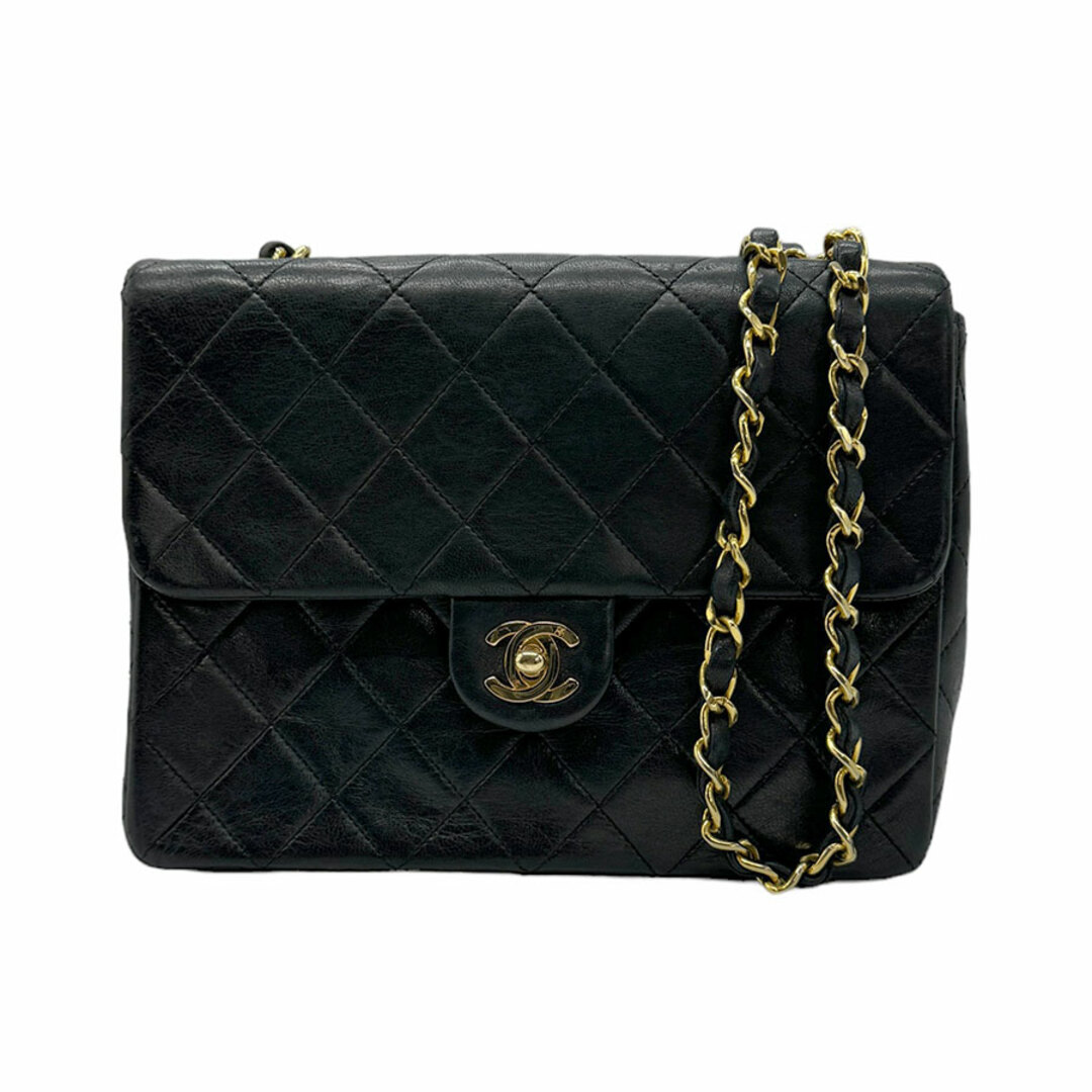 CHANEL(シャネル)のシャネル CHANEL ショルダーバッグ チェーンショルダーバッグ マトラッセ レザー/メタル ブラック/ゴールド レディース 送料無料【中古】 z0639 レディースのバッグ(ショルダーバッグ)の商品写真