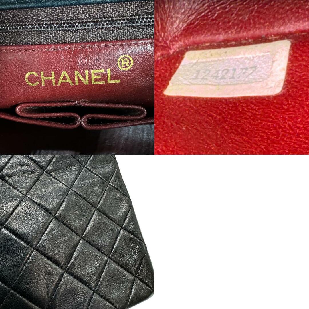 CHANEL(シャネル)のシャネル CHANEL ショルダーバッグ チェーンショルダーバッグ マトラッセ レザー/メタル ブラック/ゴールド レディース 送料無料【中古】 z0639 レディースのバッグ(ショルダーバッグ)の商品写真