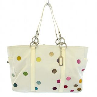 コーチ(COACH)のコーチ polka dot gallery tote トートバッグ 白(トートバッグ)