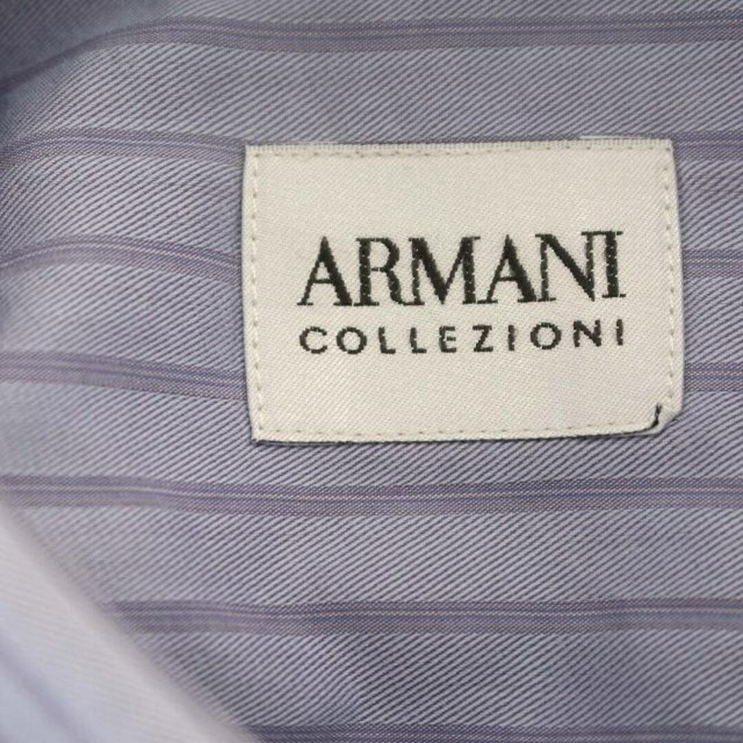 ARMANI COLLEZIONI(アルマーニ コレツィオーニ)のアルマーニ ARMANI COLLEZIONI シャツ ストライプ 41 薄紫 メンズのトップス(シャツ)の商品写真