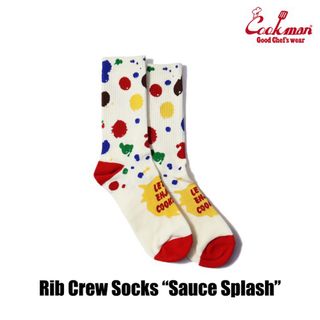 COOKMAN Crew Socks Sauce Splash ソックス 靴下(ソックス)