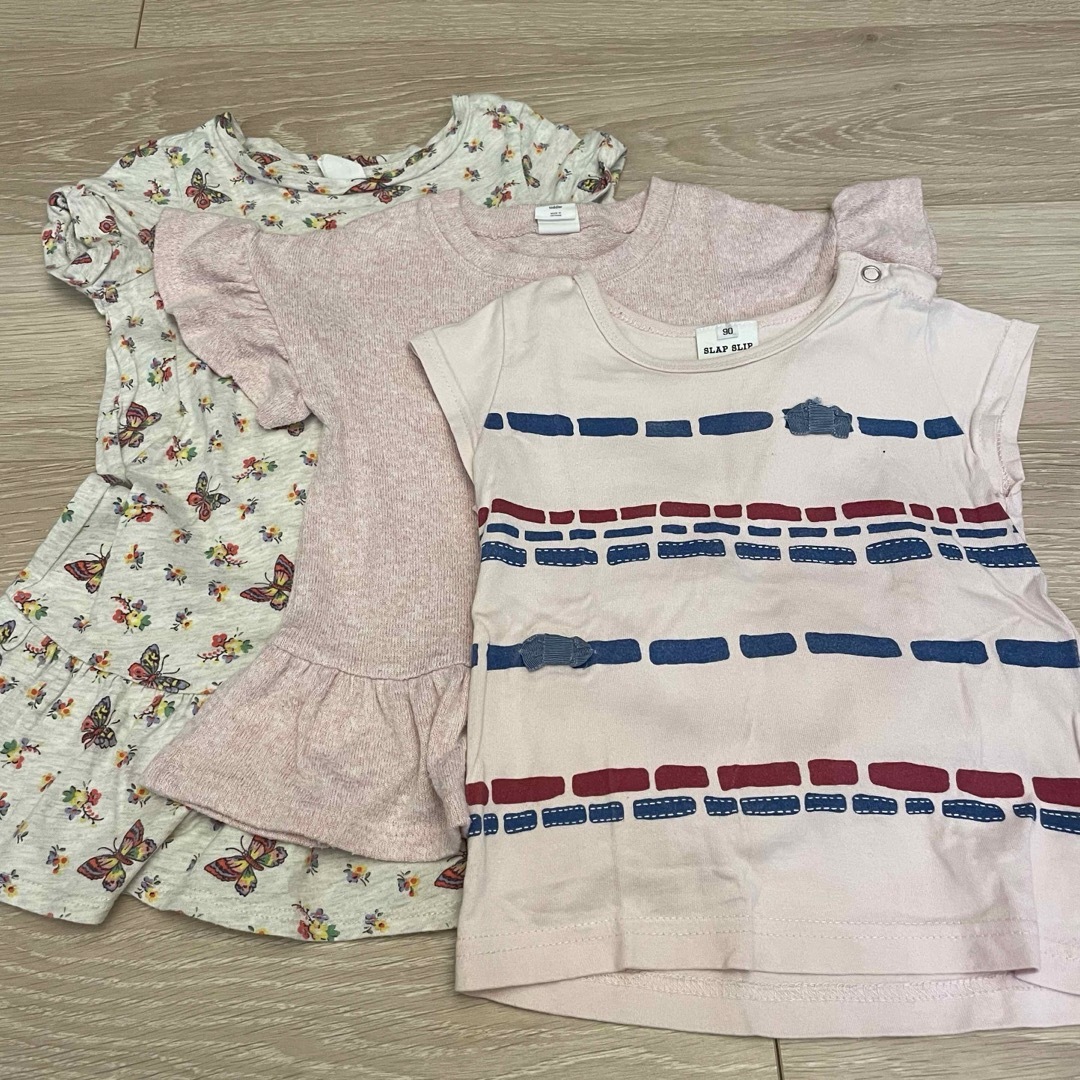 babyGAP(ベビーギャップ)のbabyギャップ　Tシャツ　3点セット キッズ/ベビー/マタニティのキッズ服女の子用(90cm~)(Tシャツ/カットソー)の商品写真