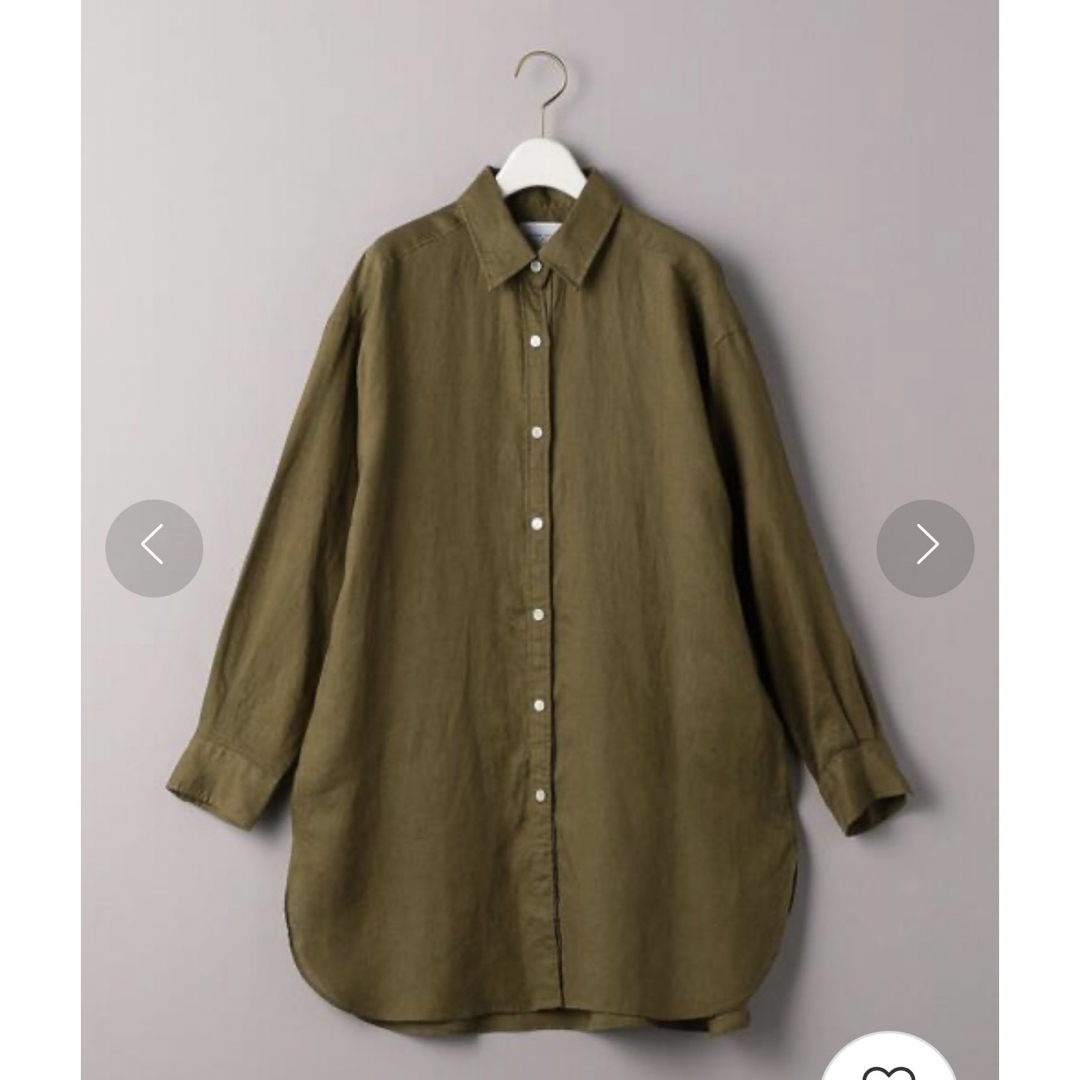 UNITED ARROWS(ユナイテッドアローズ)のUNITED ARROWS★新品★ UWSC リネン スリット ロングシャツ レディースのトップス(シャツ/ブラウス(長袖/七分))の商品写真