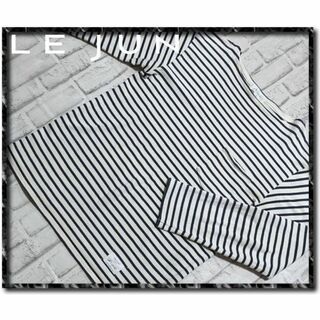 ジュンメン(JUNMEN)のルジュン　ボートネックボーダーカットソー　白×紺(Tシャツ/カットソー(七分/長袖))