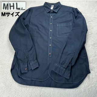 エムエイチエル(MHL.)のMHL/エムエイチエル✨長袖シャツ ネイビー コットン100% Mサイズ(シャツ)