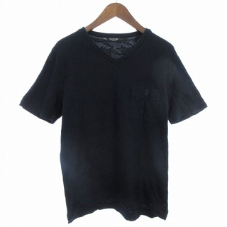ブラックレーベルクレストブリッジ(BLACK LABEL CRESTBRIDGE)のブラックレーベルクレストブリッジ Tシャツ カットソー 半袖 紺 L ■SM1(Tシャツ/カットソー(半袖/袖なし))