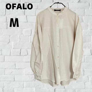 新品 しまむら OFALO バンドボリュームシャツ 薄いピンク色 M トップス