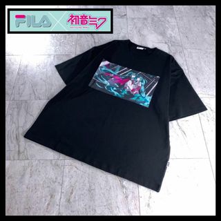 FILA - FILA 初音ミク 米山舞 コラボ アニメ Tシャツ ブラック L