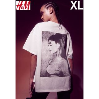 エイチアンドエム(H&M)の新品 H&M × アリアナグランデ コラボ Tシャツ XL(Tシャツ(半袖/袖なし))