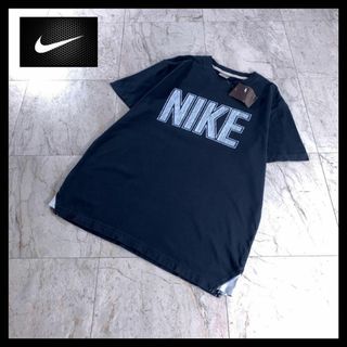 NIKE - 00s OLD NIKE プリント Tシャツ ネイビー デッドストック L 古着