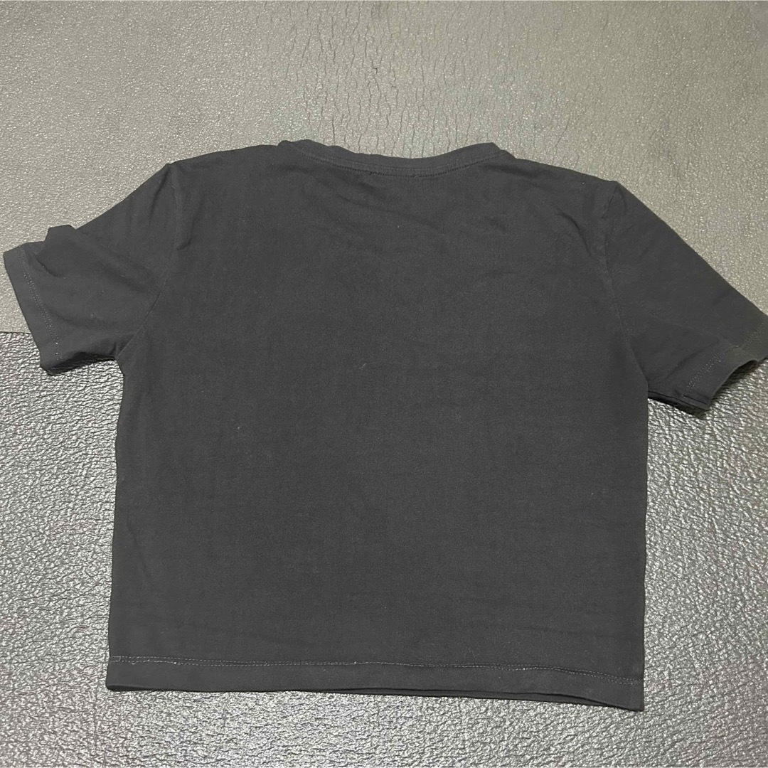 ZARA(ザラ)のZARA クロップド丈　Tシャツ　ブラック　黒 レディースのトップス(Tシャツ(半袖/袖なし))の商品写真