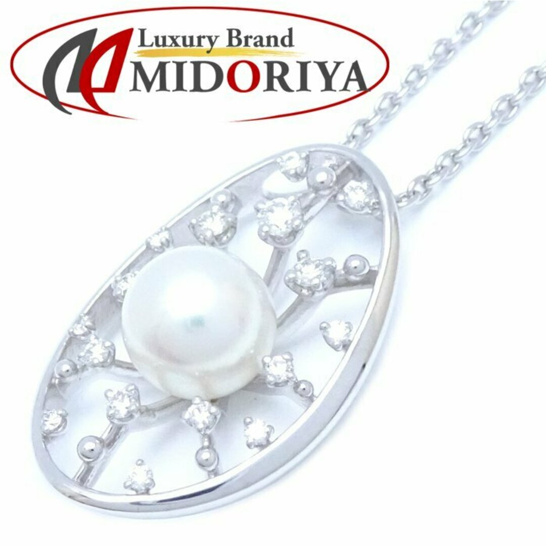 MIKIMOTO(ミキモト)のMIKIMOTO ミキモト ネックレス パール8.2ミリ ダイヤモンド 真珠 K18WG ホワイトゴールド/291668【中古】【BJ】 レディースのアクセサリー(ネックレス)の商品写真