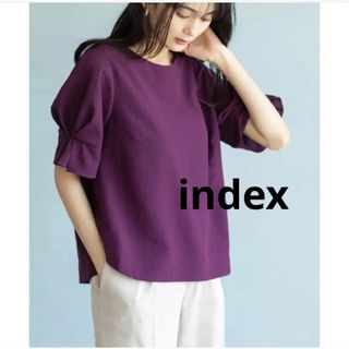 INDEX - index インデックス 極美品 タックスリーブブラウス 