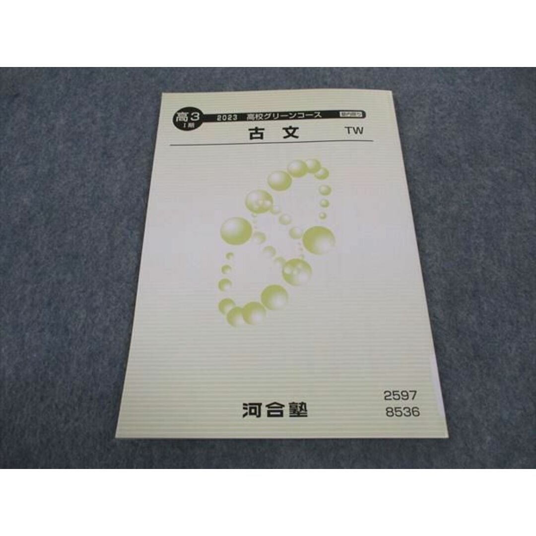 WJ05-043 河合塾 高校グリーンコース 古文 TW 早慶コース テキスト 2023 I期 06s0B エンタメ/ホビーの本(語学/参考書)の商品写真